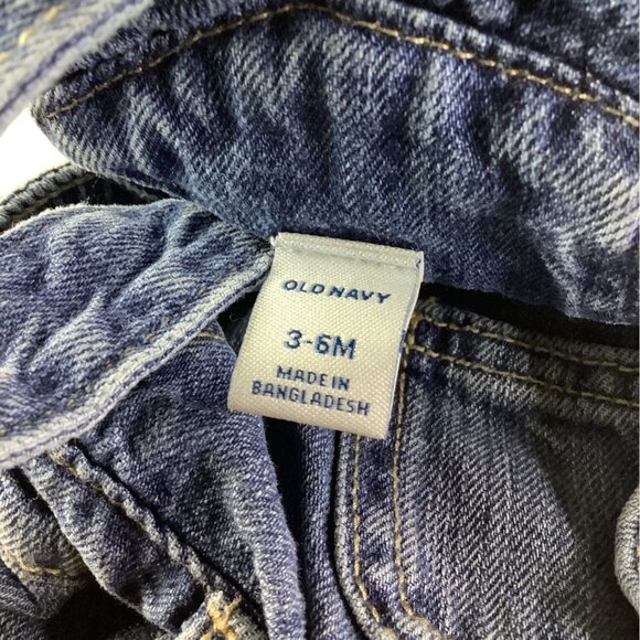 Old Navy Baby Girl Denim Overall Dress Adjustable Straps 3-6M Blue Sleeveless - Picture 3 of 11